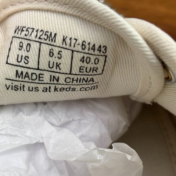 KATE SPADE KEDS Collab Silver Glitter Sparkle Sneakers Size 9 - Picture 11 of 11